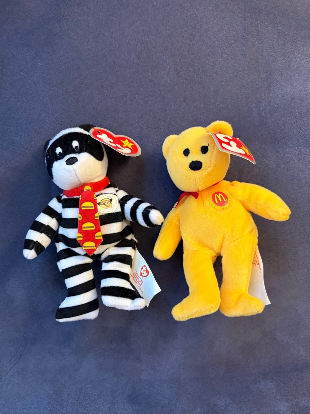 NWT Vintage McDonald’s Beanie Babies Hamburglar and Golden Arches Bears